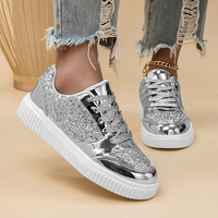 Chaussures de sport pour femmes, légères, avec semelle intermédiaire en EVA scintillante, résistantes aux chocs, confortables, à lacets, pour la course à pied et la marche