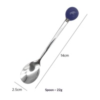 Ensemble élégant et durable de mini-fourchettes et cuillères en acier inoxydable avec manche en céramique pour fruits, desserts, café, thé, cuisine, maison, vaisselle de table
