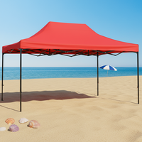Parasol carré en fer Goodlek avec panneaux solaires, tissu Oxford, toutes saisons, imperméable, résistant, anti-UV, pour jardin extérieur