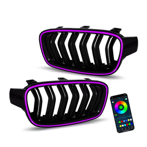 Nuova Griglia Frontale RGB LED (ABS+LEDs 12V) per <span class=keywords><strong>Serie</strong></span> 3 (F30/F35) 2013-2018 - Accessorio Auto Ecologico per Retrofit - Product Image 3