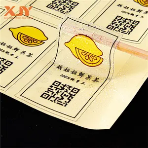 XJY Wholesale Personalised Customised Round Transparent Label Clear Custom Stickers Roll Logo Stickers For Packaging