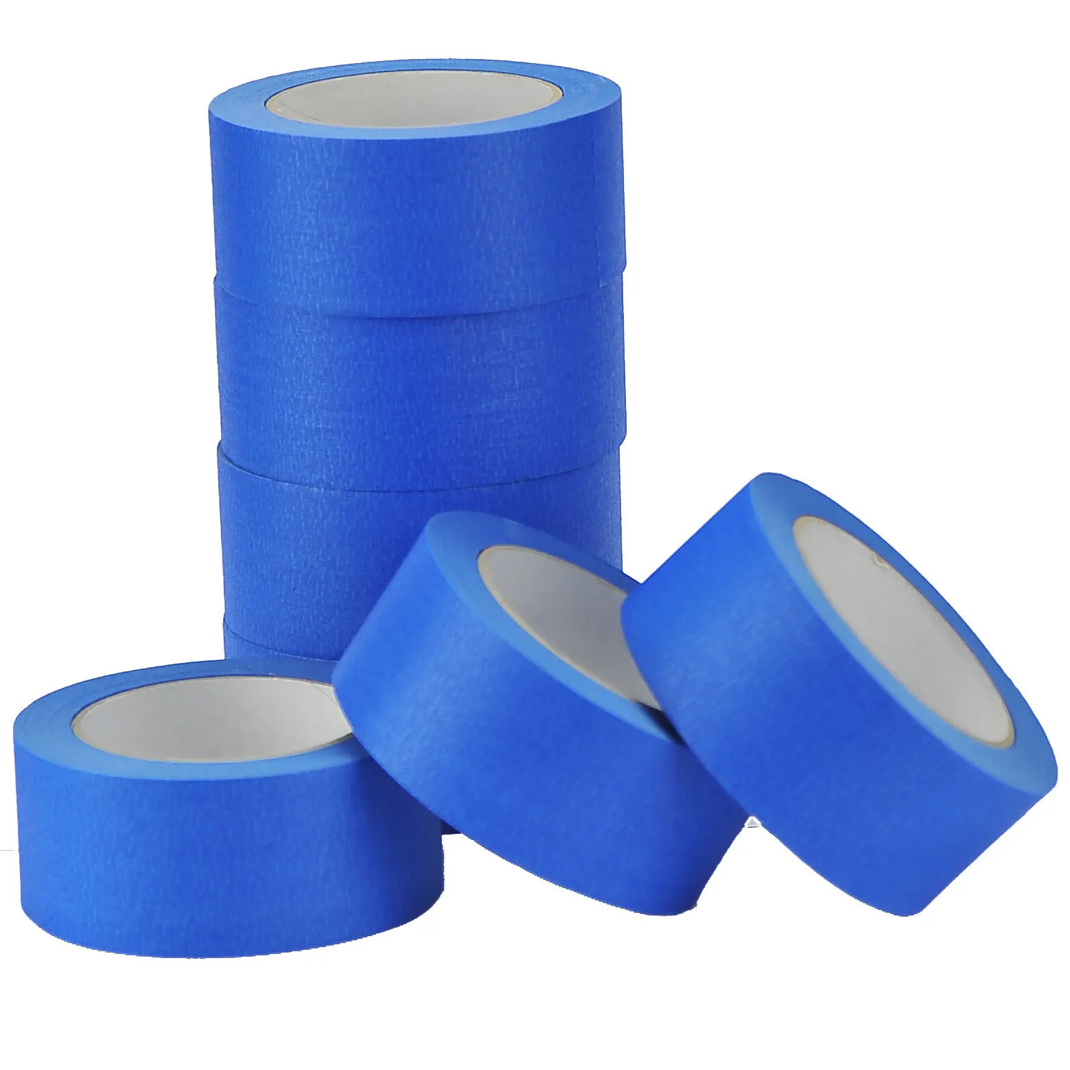36 gulungan pita cat biru Premium 1,88in 60yd selotip kertas untuk kerajinan DIY 48mm 60yd