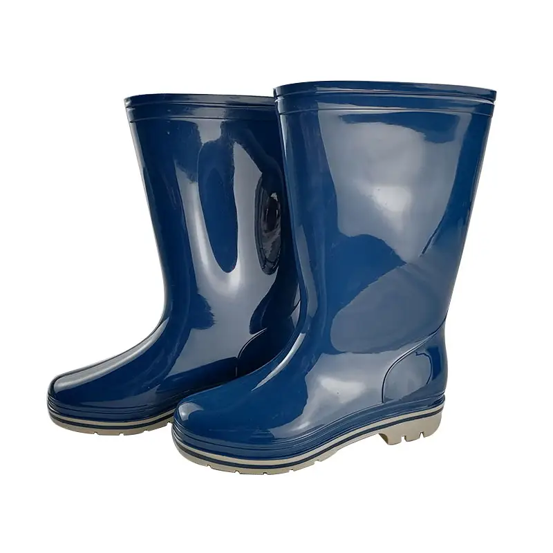 Boot Company Blue Fashion New Color Waterproof PVC Rain Boots Outdoor