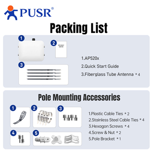 Pusr công nghiệp ngoài trời AP sứ wifi6 hỗ trợ lên đến 256 khách hàng không dây <span class=keywords><strong>IEEE</strong></span> 802.11a/B/g/n/AC/AX giao thức ap520x - Product Image 6