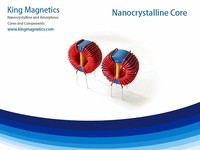 Amplificateurs magnétiques à noyaux souples nanocristallins Br Bm 94% minimum, faible coercivité 36 A/m, alimentation à courant élevé, haute efficacité