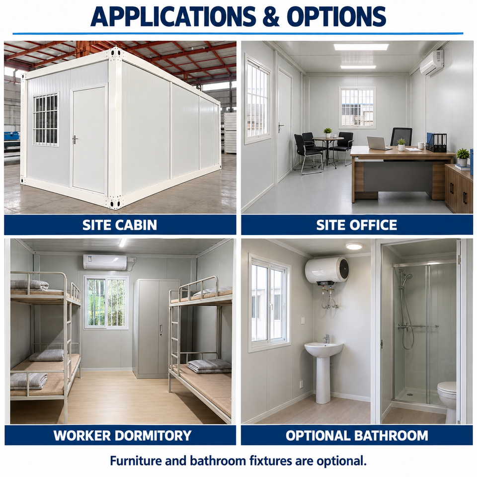 Construction Container 40 20ft Fast Construction Prefab Modern FengSheng Modular Tiny House ...