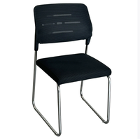 Chaise de bureau ergonomique moderne en maille de haute qualité, dossier moyen, durable, sans roulettes, pour salon