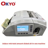 Machine de comptage et de regroupement de billets de banque haut de gamme pour dollar euro monnaie étrangère compteur de factures de haute qualité à prix réduit