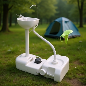 Soporte portátil para lavarse las manos con tanque de agua para productos de baño para acampar - Product Image 2