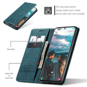 Custodia a portafoglio CaseMe per <span class=keywords><strong>Samsung</strong></span> Galaxy S23 custodia sottile in pelle retrò per <span class=keywords><strong>Samsung</strong></span> A02s <span class=keywords><strong>A12</strong></span> A32 A42 A52 5G S23 FE custodia in pelle - Product Image 4