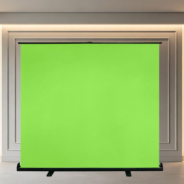 Virtual Background Green Screen Portable Pull up Backdrop Collapsible Chromakey Photo Panel Video Studio Green Screen