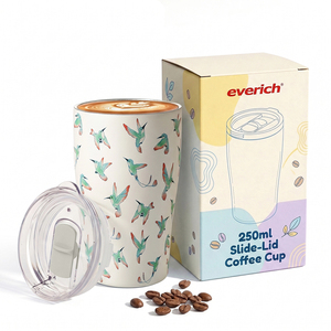 Tasse à café isotherme 250 ml avec logo personnalisé, double paroi en acier inoxydable, base antidérapante en silicone, compatible lave-vaisselle - Product Image 2