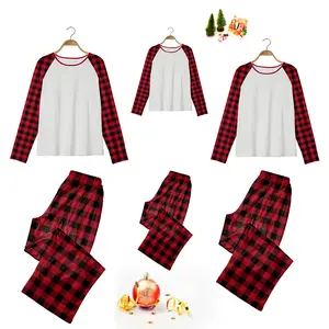 Pijamas de natal, pijamas de natal para adultos, bebês, meninos, roupas de algodão, xadrez, família, conjuntos de pijamas de inverno, conjunto de 2 peças