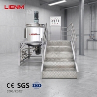 Cuves de mélange en acier inoxydable LIENM avec agitateur, machine de fabrication de shampoing et détergent, homogénéisateur mélangeur cosmétique 500L 1000L