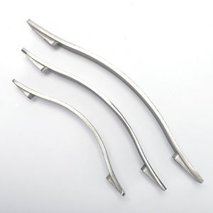 H-486 Cabinet <b>Handle</b> Zinc Alloy Curved Modern Style Drawer <b>Door</b> <b>Handle</b> 75g 45g 35g - Product Image 1