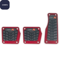 CarFu AC 509 Ensemble de pédales universelles pour voiture, antidérapantes, pour accélérateur, frein et embrayage, couvre-pédales en métal pour voitures