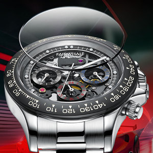 <span class=keywords><strong>Montre</strong></span> squelette multifonction de luxe pour homme Mark Fairwhale, verre traité, montres mécaniques automatiques pour homme - Product Image 4