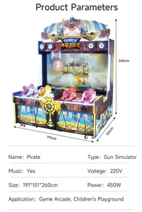 Máquina de Juego Arcade de Disparos con Monedas, con <span class=keywords><strong>18</strong></span> Juegos y 4 Jugadores, para Parques de Diversiones Interiores y Centros de Juegos (Inglés) - Product Image 3