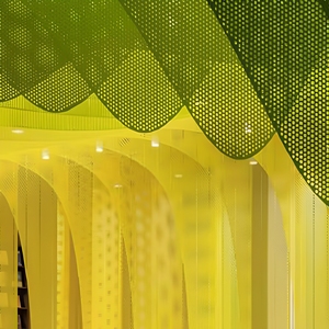 Panneau de mur rideau en aluminium de style européen avec motif géométrique en treillis, anti-corrosion, revêtement en poudre, personnalisé - Product Image 3