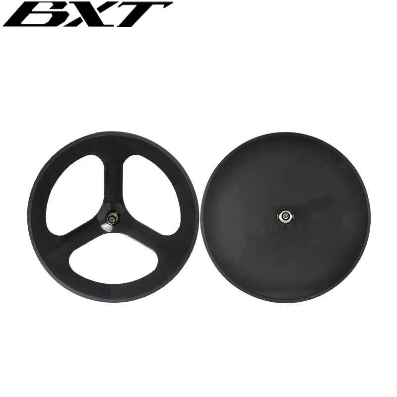 Replace Front Three-Spoke, Rear Disc Wheel - Matte Black