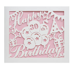 Biglietto d'Auguri Personalizzabile Serie Rosa e Blu per Festa di Compleanno 13, 16, 21, 30 Anni con Design Traforato - Product Image 6