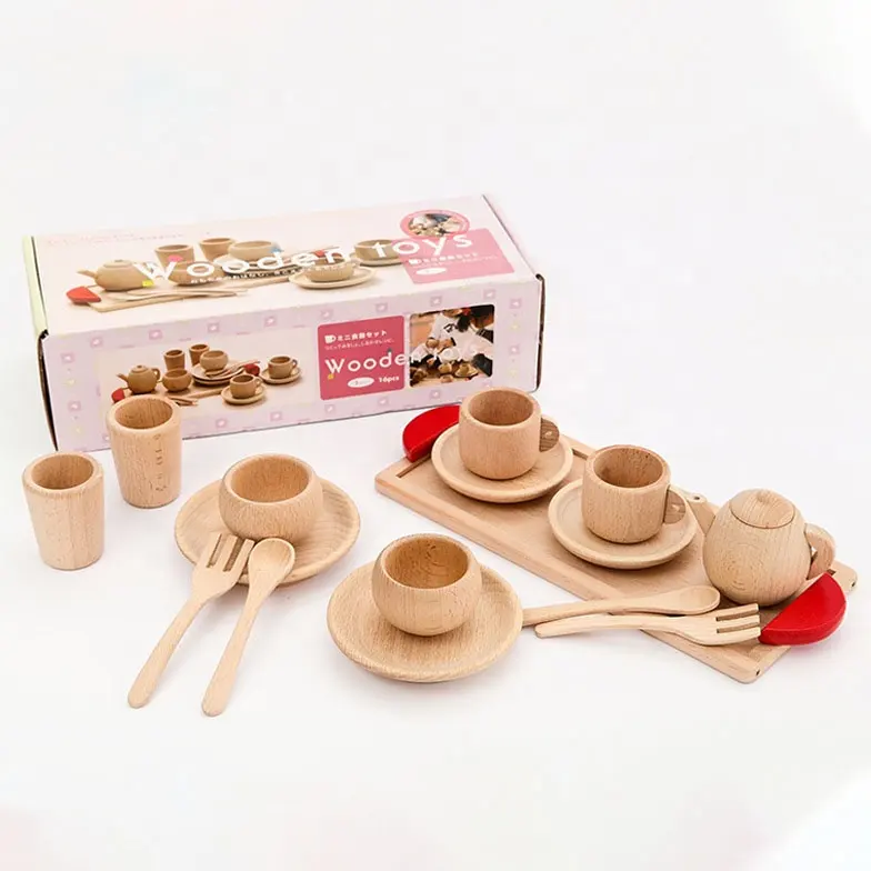 Wholesale kids sensory bin tools wooden toddlers preschool educational toys simulation kid tea props Montessori Waldorf Toys