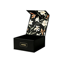 Scatole Regalo Rigide con Chiusura Magnetica e Logo Personalizzato, Nero Opaco, Cartone Biodegradabile di Lusso per Confezioni di Candele e Portafogli con Nastro