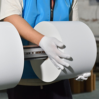Rouleau d'étiquettes vierges en PP blanc brillant, résistant à l'eau et à l'huile, adhésif permanent, compatible laserjet, pour OKI 1050