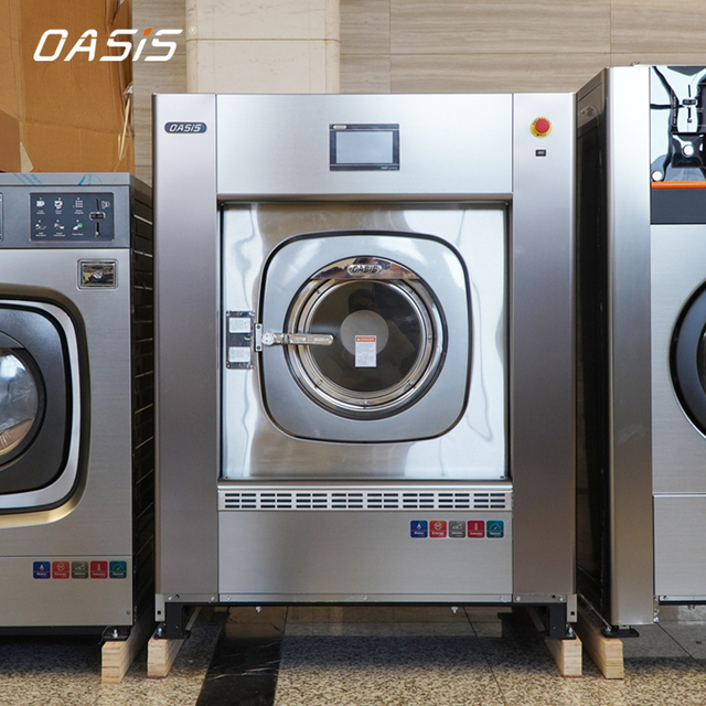 Oasis Factory 20kg Industrial Fully Automatic Laundry Equipment Commercial Washing Drying Machine Electric/Steam Heating 2.2HP
