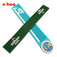 Tapis de Bar à bière avec Logo personnalisé, tapis de comptoir de boisson en caoutchouc avec impression par Sublimation personnalisée