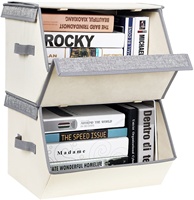 Conteneurs de stockage empilables Organisateurs de tissu pliables pour vêtements Jouets Articles divers pour la maison