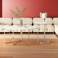 Table basse suspendue en acrylique de style italien, luxe léger, moderne, pour petit appartement, table d'appoint simple de designer, meubles de salon