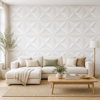 Panneau mural en PET blanc 30x30cm, écologique, imperméable, décoratif 3D, parmi les plus vendus, pour usage domestique
