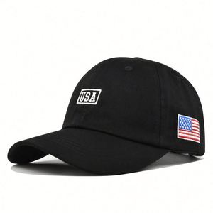 Gorras de Béisbol Americanas Bordadas Personalizadas al por Mayor para Hombre y Mujer, Gorras de Béisbol Estadounidenses sin Estructura - Product Image 2