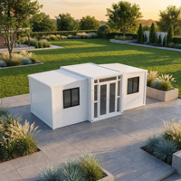 Casa Contenedor Modular Impermeable, Antioxidante e Ignífuga de 40 pies para Oficina, Edificio, Villa, Diseño Moderno, Expandible, ZHONGHUAN LIVING