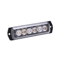Auto-Blitzleuchte mit 6 LEDs Bernsteinfarben Aufputz-Notfallwarnleuchte 12/24V Universelle Passform für Fahrzeuge & LKWs