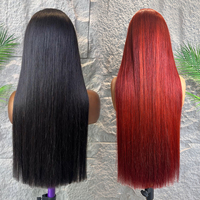 Perruque 360 Full Lace en Cheveux Humains, Perruques Brésiliennes en Cheveux Humains Vierges, Perruques Lace Front Pas Chères, Perruques Frontales HD Transparentes pour Femmes Noires