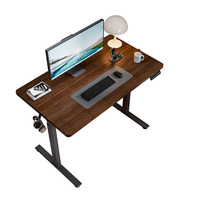 Bureau debout ergonomique moderne et sain, modulaire, en métal et bois, réglable en hauteur, 2 niveaux, électrique, double moteur, levage automatique