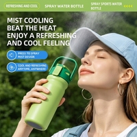 Bouteille d'eau à brume CHUFENG en acier inoxydable 316, double paroi, isolée sous vide, avec fonction de pulvérisation pour le sport, la gym et les voyages en extérieur