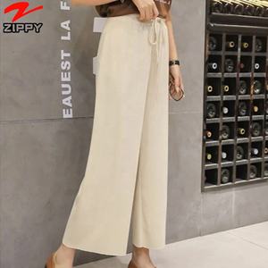 <span class=keywords><strong>Pantaloni</strong></span> estivi da donna in maglia sottile <span class=keywords><strong>pantaloni</strong></span> larghi <span class=keywords><strong>neri</strong></span> a gamba larga <span class=keywords><strong>pantaloni</strong></span> <span class=keywords><strong>alla</strong></span> <span class=keywords><strong>caviglia</strong></span> <span class=keywords><strong>pantaloni</strong></span> Casual <span class=keywords><strong>pantaloni</strong></span> elastici in vita Plus Size - Product Image 3