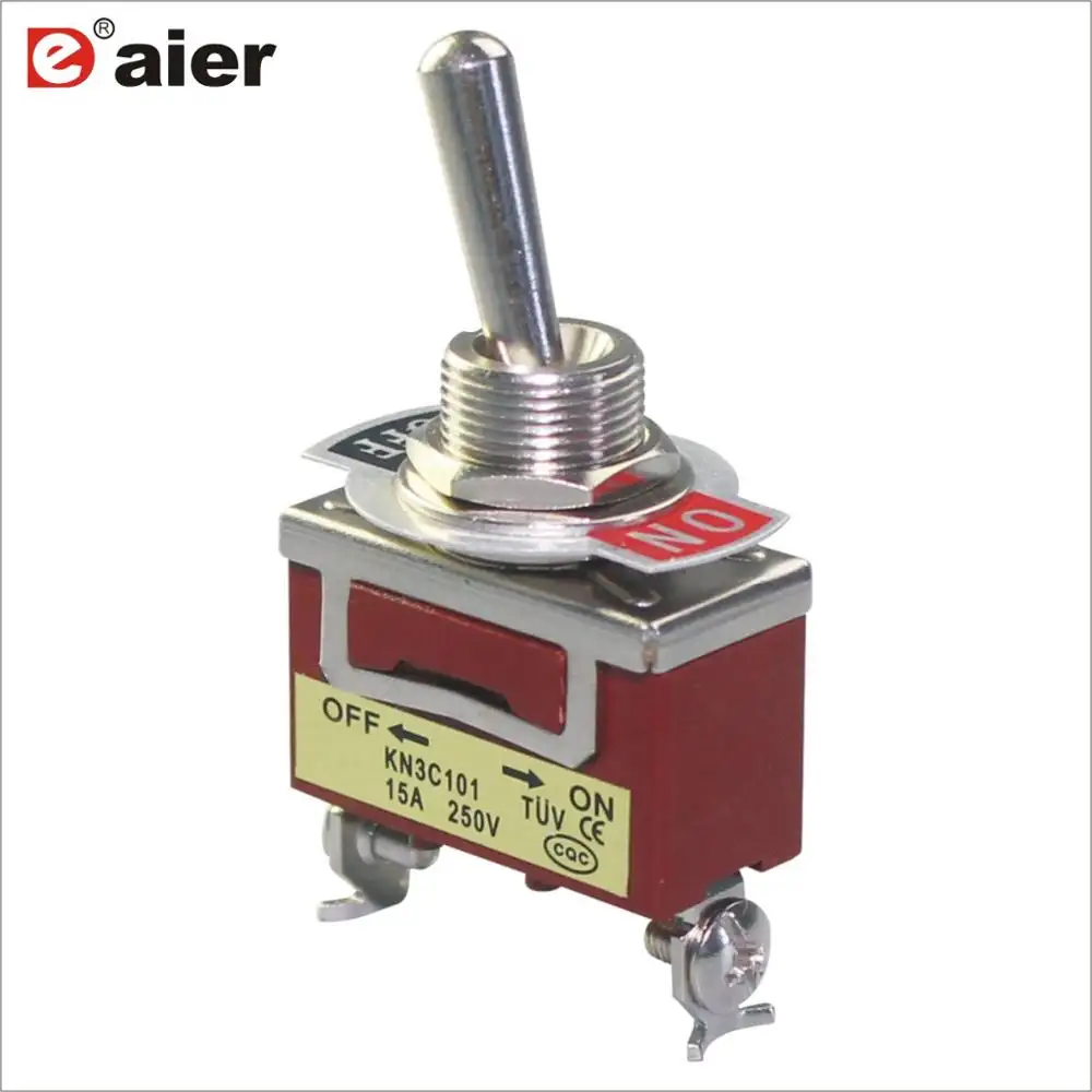 KN3C-101 2 Positions ON-OFF Interrupteur À Bascule 2pins SPST 15A 250V Interrupteur à Bascule