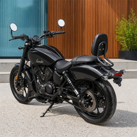 Appuie-dos passager pour moto Benda Chinchilla 350 450 500 avec coussin en cuir PU et porte-bagages arrière en alliage d'aluminium