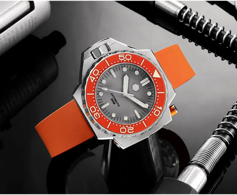 Big Dial Diving Automatische mechanische Uhren Kunden spezifische leuchtende wasserdichte Uhr für Herren