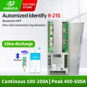 ระบบจัดการแบตเตอรี่ jbd 8S-21S 8S 24V 16S 48V 20S 60V LiFePO4 BMS Li-ion BMS 80A 100A 120A 150A 200A กับ UART RS485สามารถ