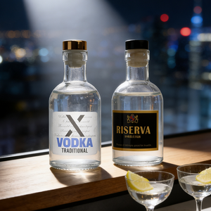 Botella de Vidrio para Licor con Logotipo Personalizado, para Vodka, <span class=keywords><strong>Whisky</strong></span>, 100 ml, Botella Vacía para Bebidas Espirituosas, para Envasado de Ron y <span class=keywords><strong>Whisky</strong></span>, con Etiqueta - Product Image 2