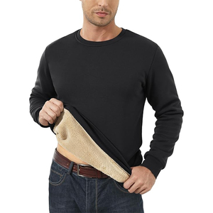 Người đàn ông của Sherpa lót rắn Polyester/Bông Lông Cừu Áo Thun crewneck Mùa Đông Áo thân thiện với môi thoáng khí - Product Image 5