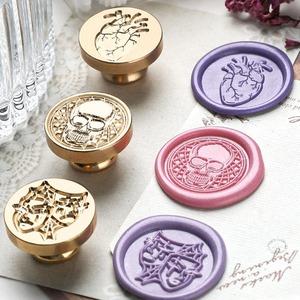 Sceaux à cire thermique gaufrée série Or 2,5 cm circulaires pour logo personnalisé, invitations, lettres et enveloppes – Fabricant - Product Image 2