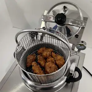 Freidora eléctrica comercial a presión de mesa, freidora a presión de pollo pequeña, equipo de cocina Mcdonalds, máquinas freidoras de pollo