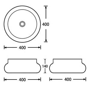 Fabricant d'articles sanitaires pour salle de bain, lavabo en céramique, lavabo sur comptoir, lavabo à poser, modèle <span class=keywords><strong>BTO</strong></span> 421A, garantie 5 ans - Product Image 6