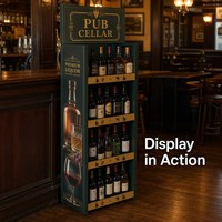 Présentoir à vin personnalisé Apache, 48 bouteilles, 4 niveaux, en métal, pour spiritueux, démontable, rotatif, pour pub, bar, vente au détail, OEM